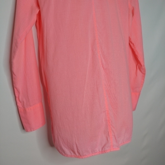 J. Crew Electric Orange Ruffle Front Button Down - Picture 9 of 11